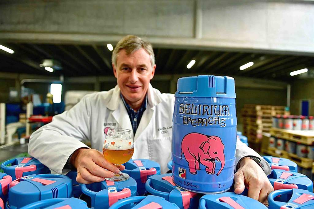 Bia con voi Delirium Tremens 8,5% - bom 5L (Bỉ)