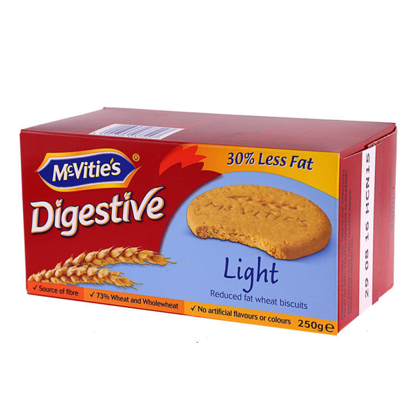 Bánh quy lúa mỳ McVities Digestive Light 250g(Anh)