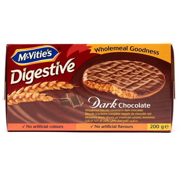 Bánh quy lúa mỳ McVities Digestive Socola đen 200g