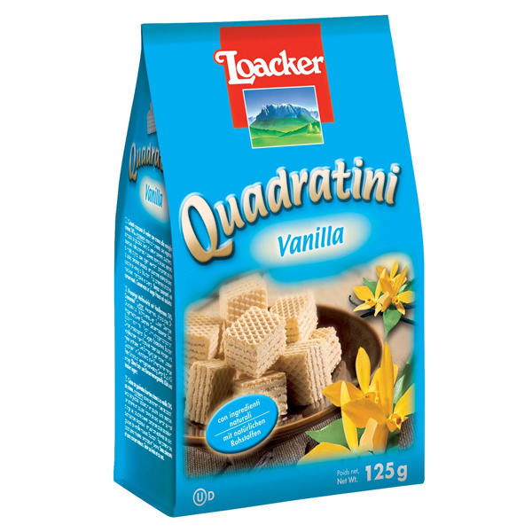 Bánh xốp Quadratini Vani hiệu Loacker 125g