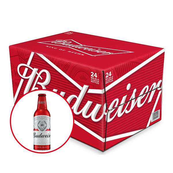 Bia Budweiser (USA) - thùng 24 chai Aluminum 355ml