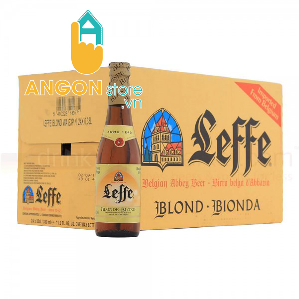 Bia Leffe vàng 6.6% - thùng 24 chai 330ml