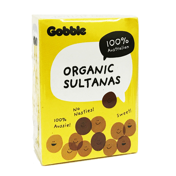Gobble - Nho hữu cơ Sultanas - lốc 6 hộp x 35g