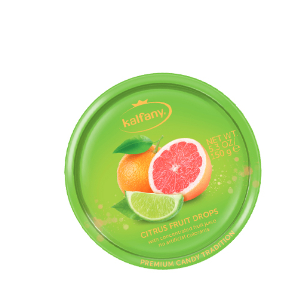 Kẹo hoa quả KALFANY vị cam chanh bưởi - 150g