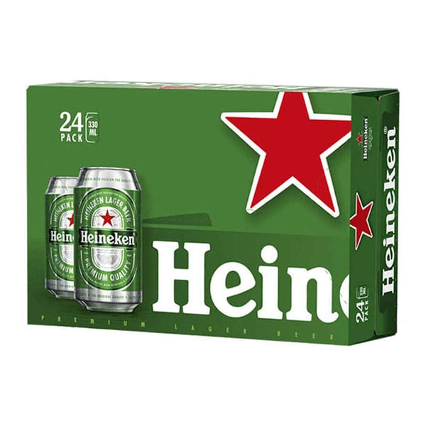 Bia Heineken Hà Lan 5% lon 330ml x 24 lon